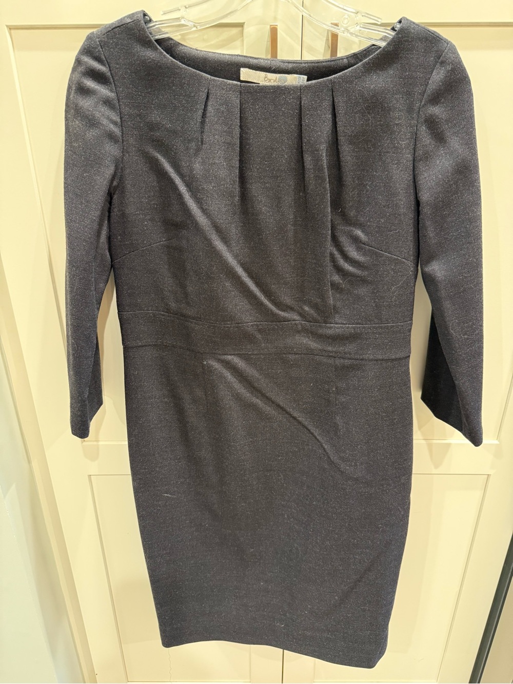 Boden Gray Ponte Sheath Work Dress US 6 Petite